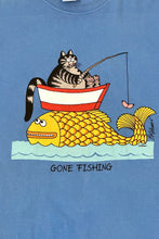 Load image into Gallery viewer, 1990’S B KLIBAN CAT FISHING MADE IN USA SINGLE STITCH S/S T-SHIRT LARGE
