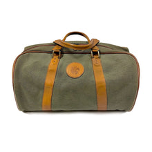 Load image into Gallery viewer, 1980’S LEATHER AND HEAVY CANVAS ZIPPERED DUFFLE BAG
