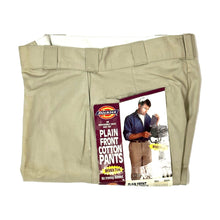 Load image into Gallery viewer, 1990’S DEADSTOCK DICKIES MADE IN USA TAN TWILL WORKWEAR CHINO PANTS 32-33.5 X 34

