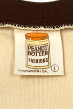 Load image into Gallery viewer, 1970’S DEADSTOCK PEANUT BUTTER FASHIONS SURF MADE IN USA SINGLE STITCH RINGER V-NECK POCKET S/S T-SHIRT SMALL
