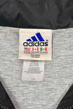Load image into Gallery viewer, 1990’S ADIDAS EMBROIDERED TREFOIL LOGO STRIPED RUNNING JACKET X-LARGE
