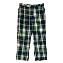 Load image into Gallery viewer, 1970’S LEVI’S PANATELA MADE IN USA PLAID FLARED LEG TROUSERS 34 X 28
