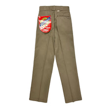 Load image into Gallery viewer, 1990’S DEADSTOCK DICKIES MADE IN USA DARK TAN TWILL WORKWEAR CHINO PANTS 29-30.5 X 32
