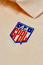 Load image into Gallery viewer, 1970’S ALL AMERICAN GIRLS PROFESSIONAL BASEBALL LEAGUE LOGO KNIT S/S POLO SHIRT MEDIUM
