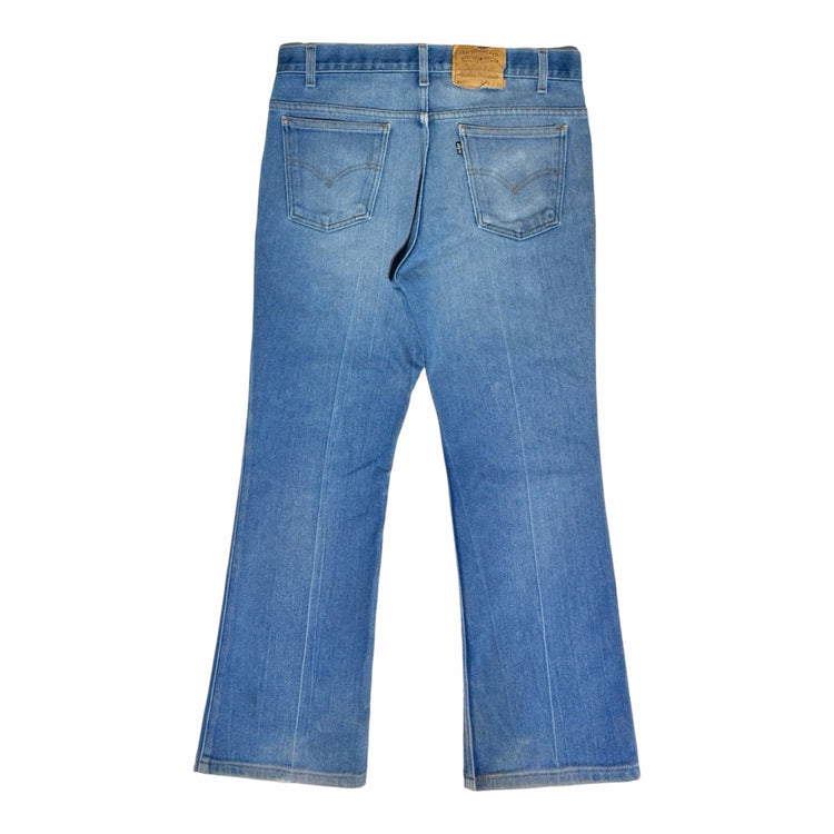 Levi's 517 black tab faded distressed bootcut jeans