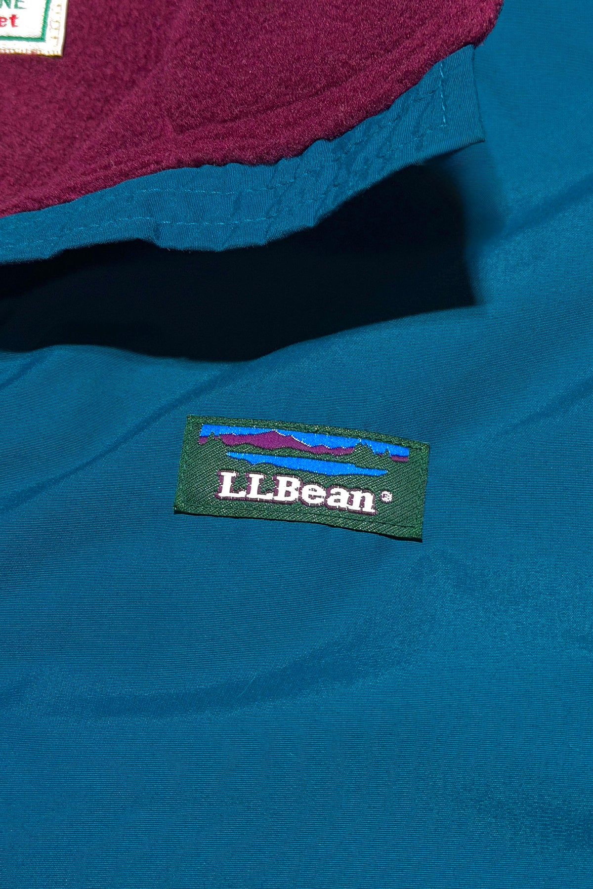 L.L. Bean warm up jacket detail