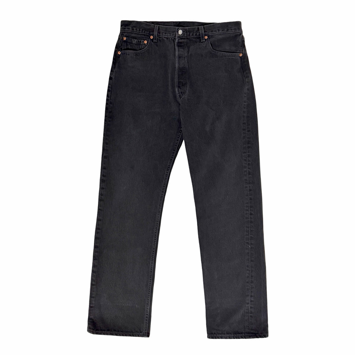 1990's Levi's 501 faded black denim jeans 34 x 30
