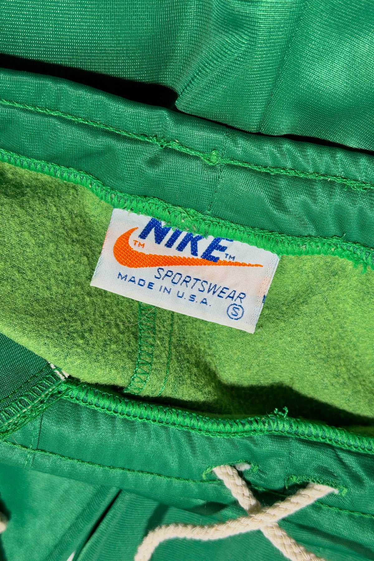 1980'S Nike green tricot track pants