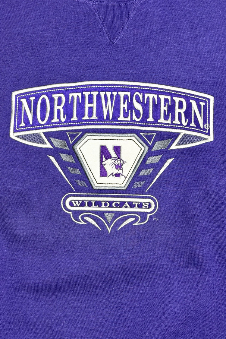 Northwestern Wildcats embroidered crest closeup