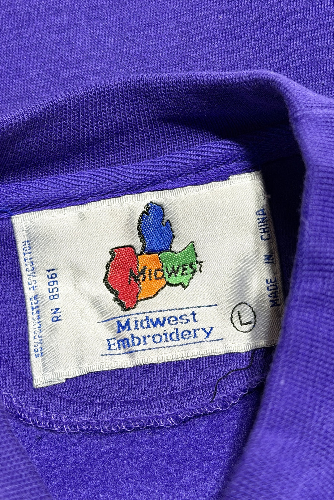 Northwestern sweatshirt Midwest Embroidery tag size large