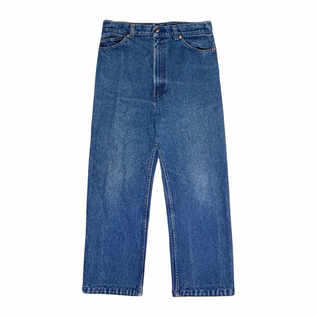 1980's Levi's orange tab straight leg blue denim jeans 30 x 30