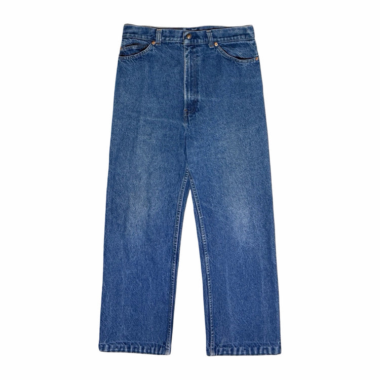 1980's Levi's orange tab straight leg blue denim jeans 30 x 30