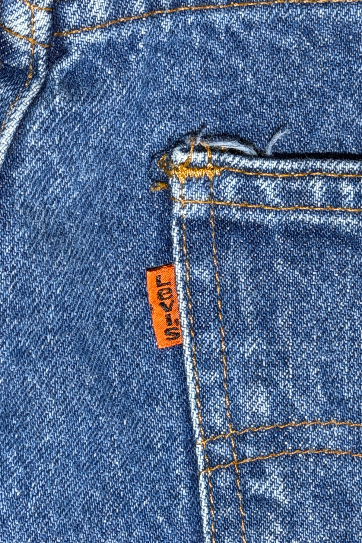 Levi's orange tab detail