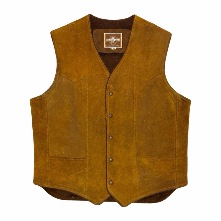 1970's Pioneer Wear Albuquerque tobacco suede western vest