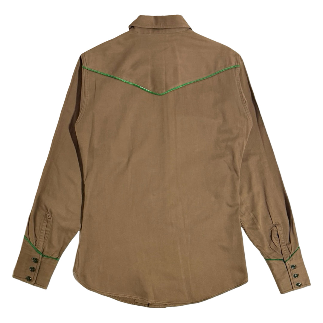 1930’S BIG STATE COWTOWN FORT WORTH MADE IN USA EMBROIDERED FLORAL WESTERN L/S B.D. SHIRT MEDIUM