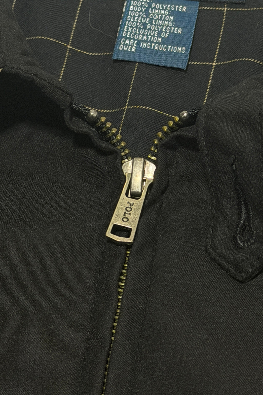Polo Harrington jacket detail