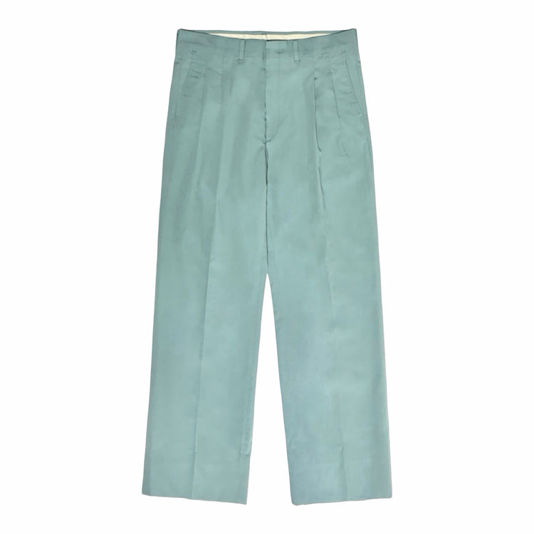 1960'S TEAL PLEATED PANTS front