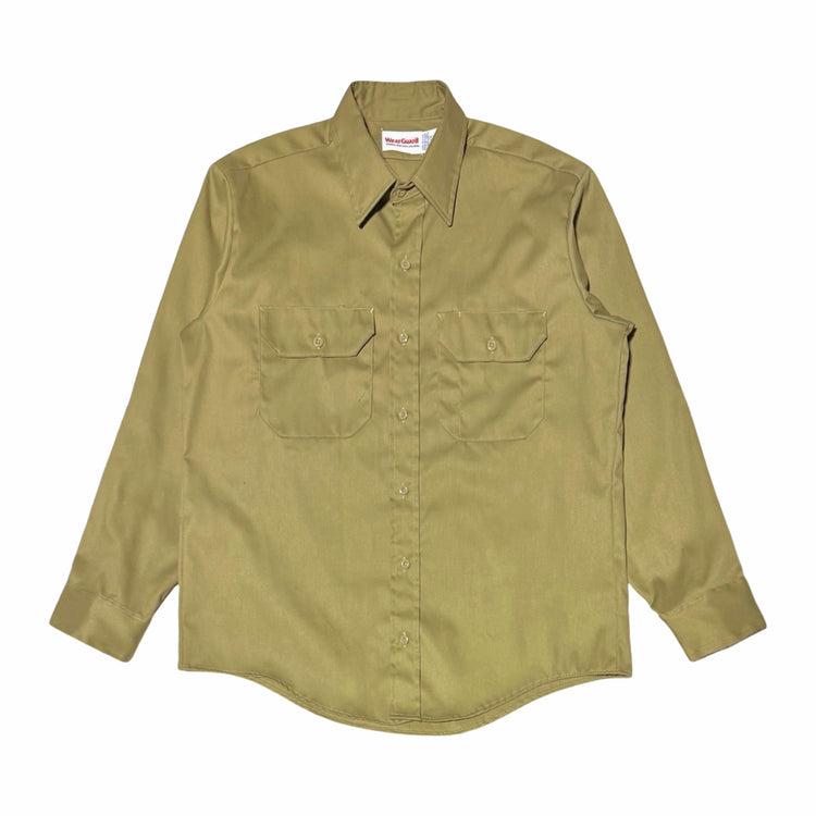 WearGuard tan work long sleeve shirt, front