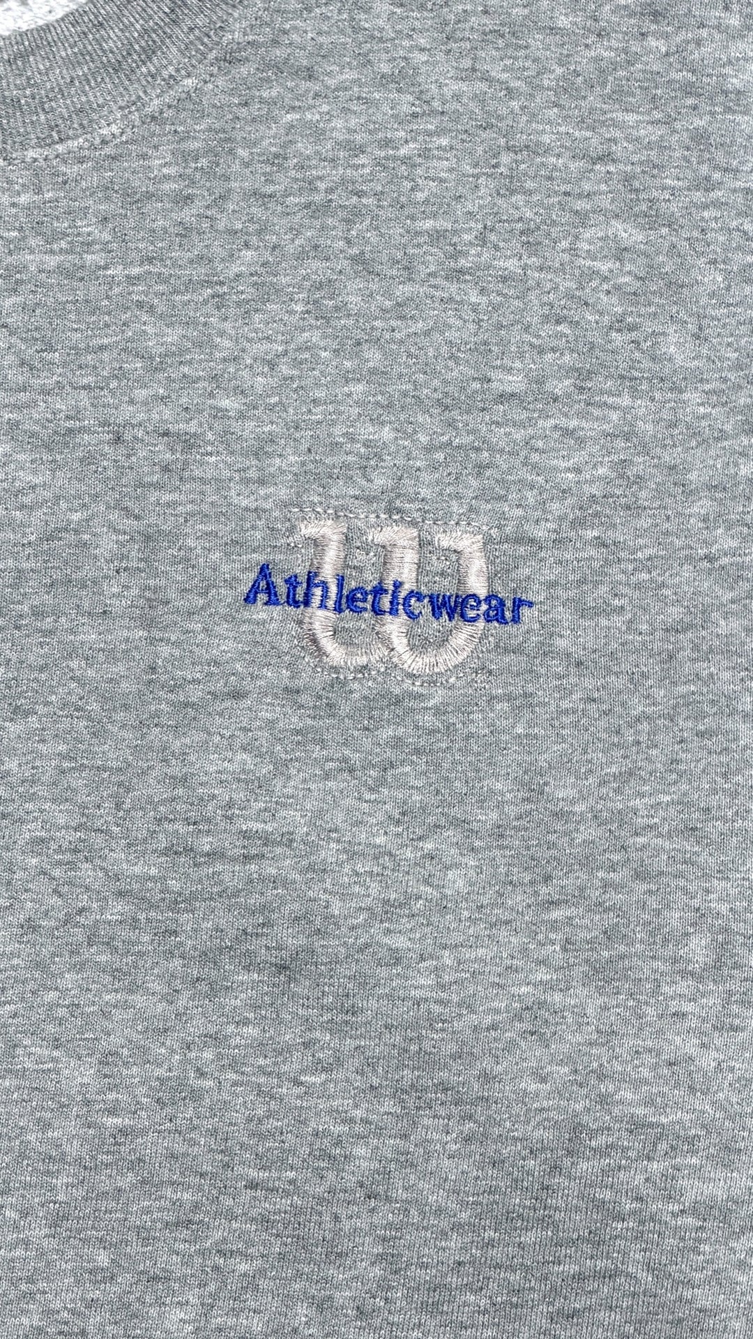 Wilson Athleticwear embroidered W logo closeup
