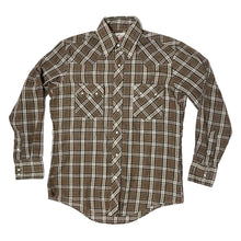 Load image into Gallery viewer, 1970’s Westerner Plaid Sawtooth Western Shirt Medium
