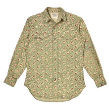 Load image into Gallery viewer, 1990’S POLO RALPH LAUREN MADE IN USA FLORAL DENIM PEARL SNAP WESTERN L/S B.D. SHIRT SMALL
