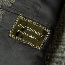 Load image into Gallery viewer, 1930’S HUB SUBWAY UNIONMADE IN USA STRIPED DOUBLE BREASTED WOOL SUIT JACKET 40R
