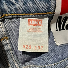 Load image into Gallery viewer, 1990’S LEVI’S 517 MADE IN USA REPAIRED COWBOY CUTS DENIM JEANS 28 X 32
