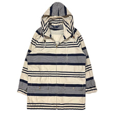 Load image into Gallery viewer, 1990&#39;S POLO RALPH LAUREN NAUTICAL STRIPED PARKA LARGE
