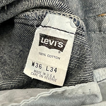 Load image into Gallery viewer, 1990’S LEVI’S 501 MADE IN USA DARK WASH DENIM JEANS 34 X 33
