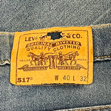 Load image into Gallery viewer, 1980’S LEVI’S 517 MADE IN USA ORANGE TAB COWBOY CUT DENIM JEANS 38 X 28
