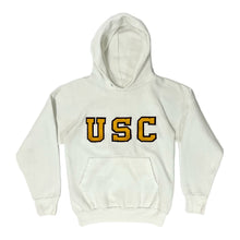 Load image into Gallery viewer, 1970’S USC APPLIQUÉ MADE IN USA RAGLAN SLEEVE HOODED SWEATSHIRT SMALL
