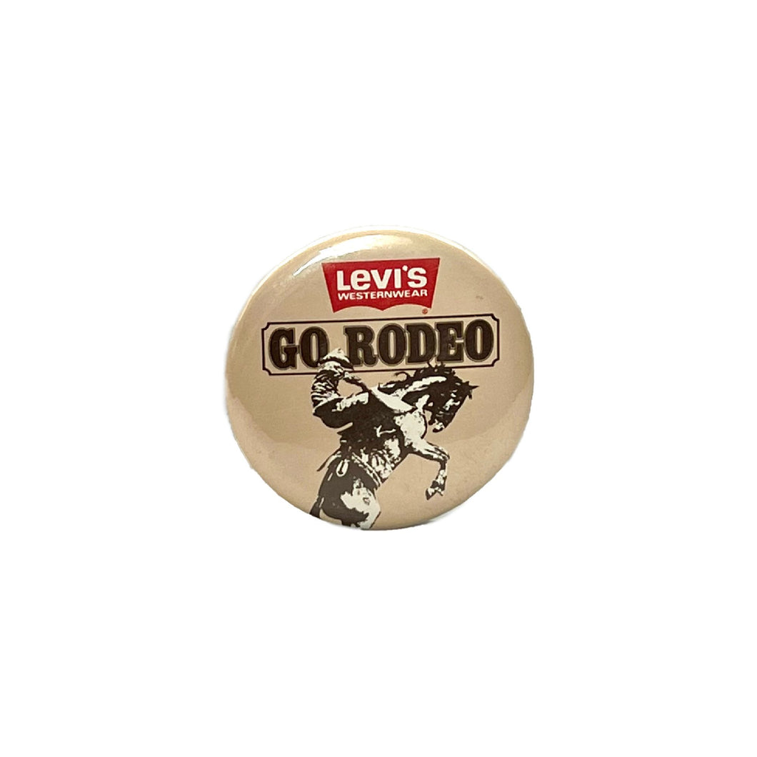 1970’S LEVI’S WESTERNWEAR ROUND GO RODEO PIN