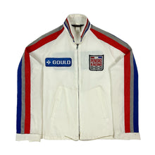 Load image into Gallery viewer, 1970’S PENSKE RACING PATCHED GROSGRAIN STRIPED GARAGE JACKET LARGE

