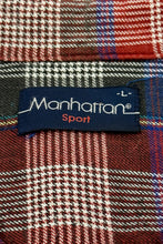 Load image into Gallery viewer, 1970&#39;S MANHATTAN MADE IN USA WOVEN FLANNEL L/S B.D. SHIRT MEDIUM
