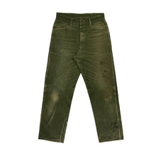 Load image into Gallery viewer, 1990’S THRASHED &amp; FADED UTILITY DOUBLE KNEE CANVAS WORKWEAR PANTS 34 X 32

