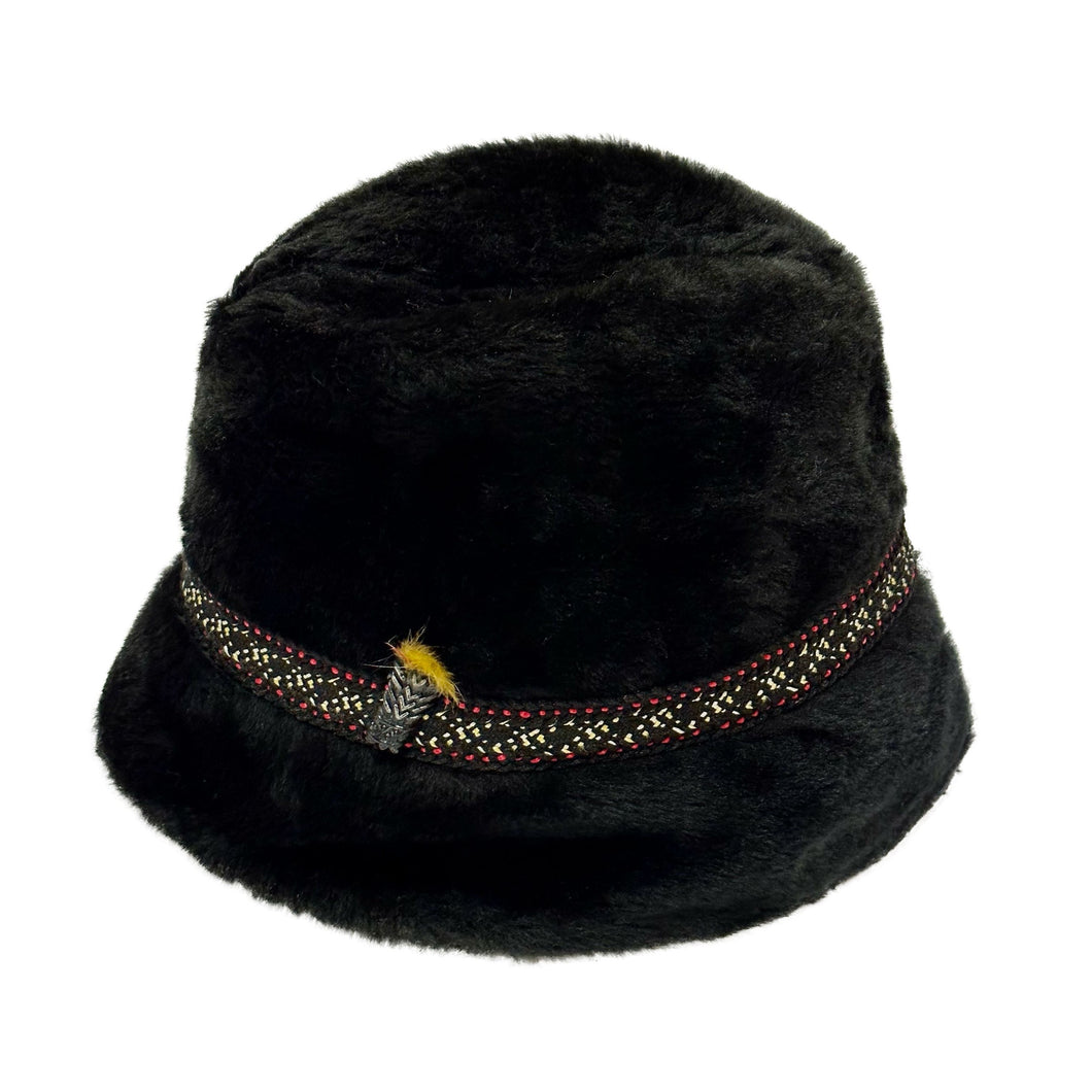 1960’S UNIONMADE FURRY BLACK BUCKET HAT