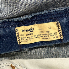 Load image into Gallery viewer, 1980’S WRANGLER MADE IN USA COWBOY CUT 13MWZ WESTERN DENIM JEANS 28 X 28

