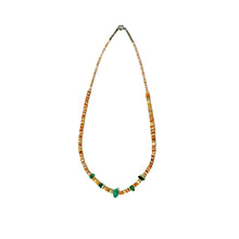Load image into Gallery viewer, 1980’S TURQUOISE CHUNK AND SPINEY OYSTER SHELL HEISHI BEAD NECKLACE

