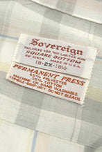Load image into Gallery viewer, 1960’S SOVEREIGN MADE IN USA PLAID S/S B.D. SHIRT XXL
