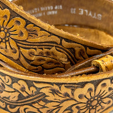 Load image into Gallery viewer, 1980’S SAND AND SAGE MADE IN USA HAND FINISHED TOOLED LEATHER BELT 25-29
