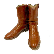 Load image into Gallery viewer, 1980’S JUSTIN MADE IN TEXAS LEATHER GOODYEAR WELT COWBOY WORK BOOTS MEN’S 11
